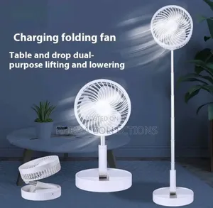 Rechargeable Tabletop Fan-Telescopic Folding Fan