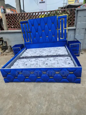 Standard Family King Size Bed With Side Drawers.