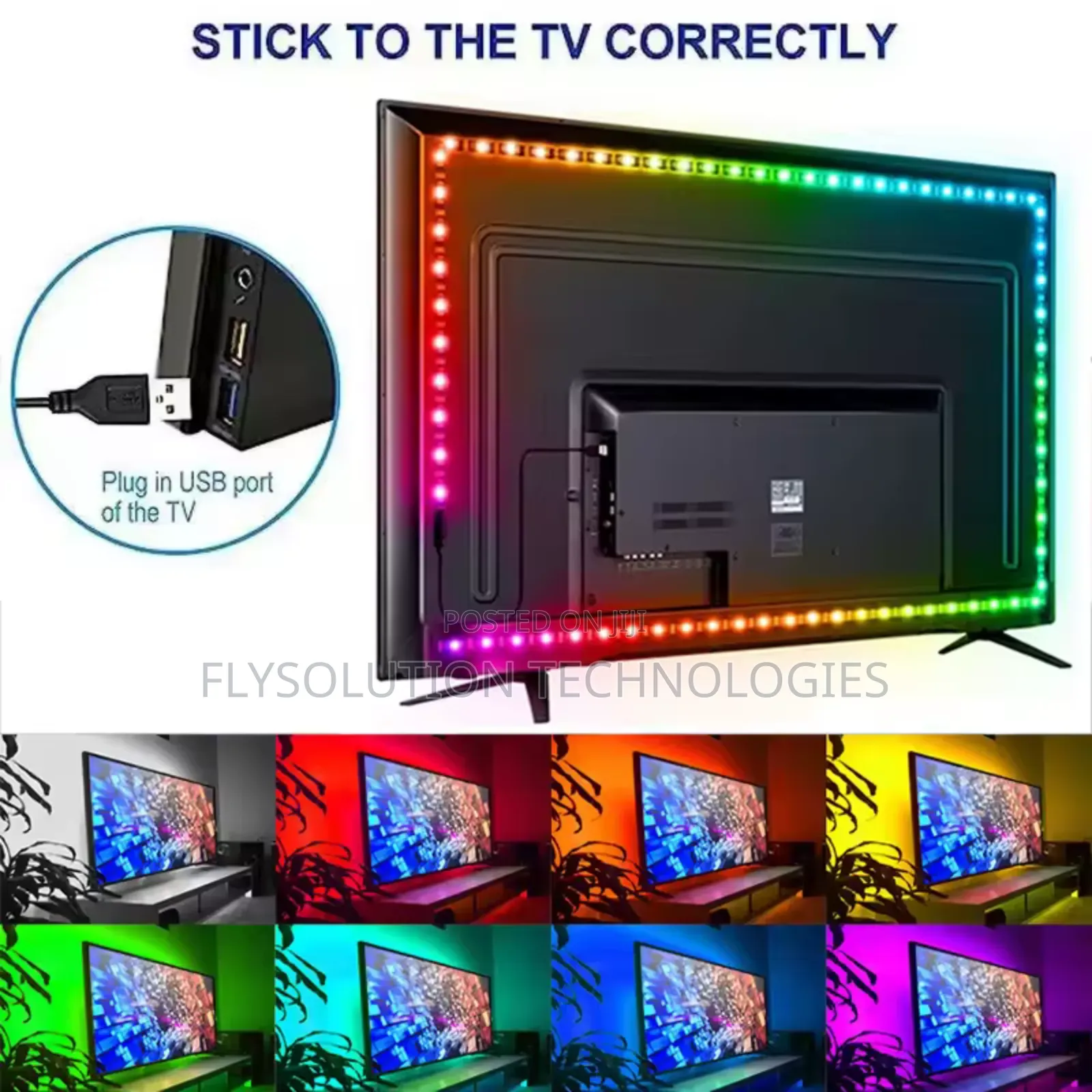 RGB 5v Strip Light Remote Control Led Tape Backlight - 3m