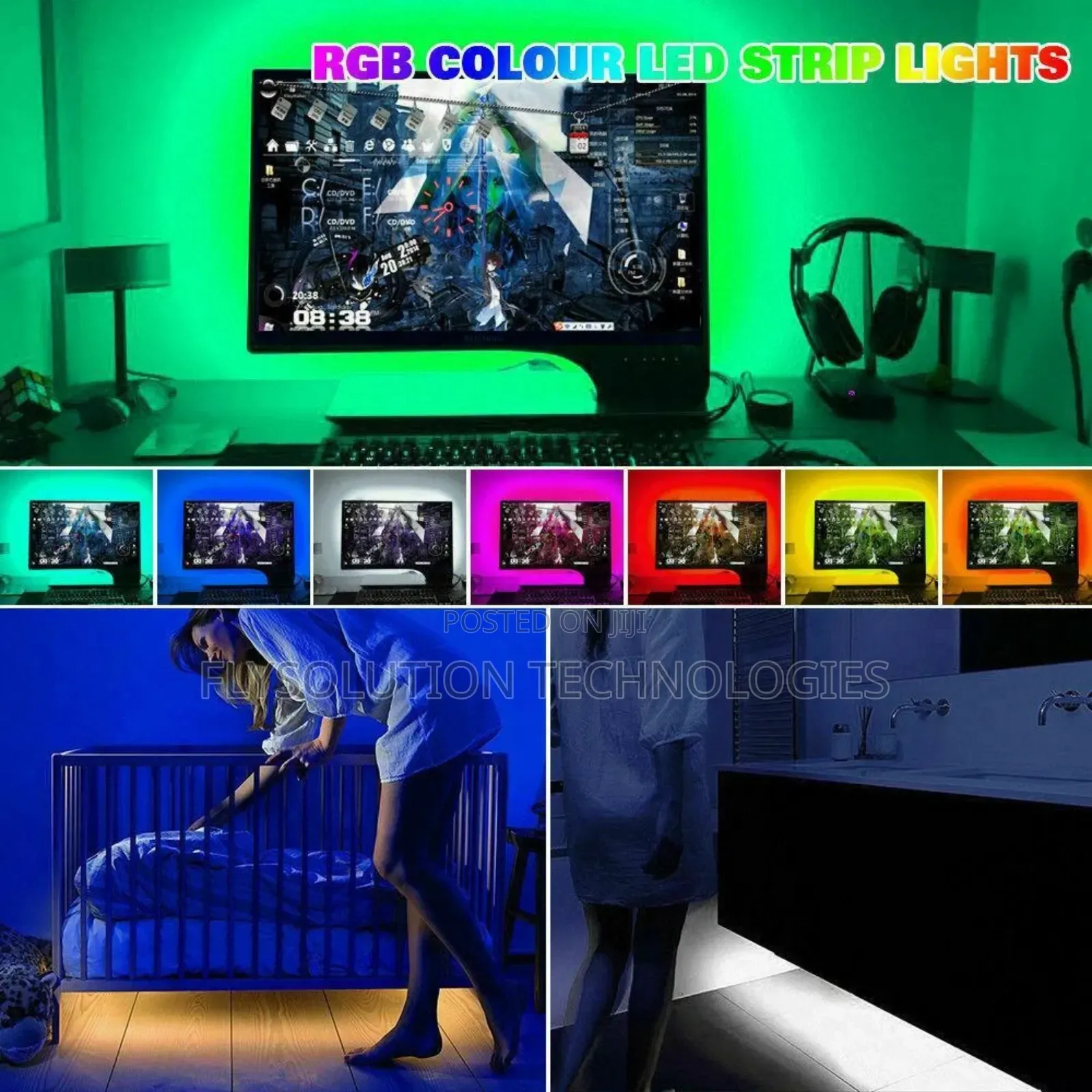 RGB 5v Strip Light Remote Control Led Tape Backlight - 3m