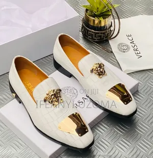 Exclusive Versace White and Black Luxury Shoe