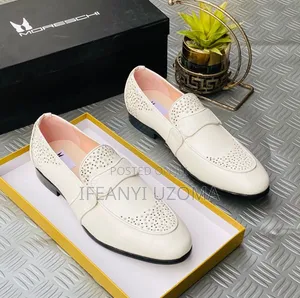 Exclusive White and Blue Luxury Shoe