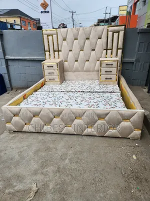 Cream Coloured 6by6 Bed Frame.