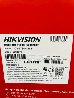 Hikvision 7700series Network Video Recorder Ds-7764ni-m4