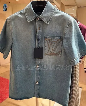Original Luxury Designer Jeans Shirt Louis Vuitton Monogram