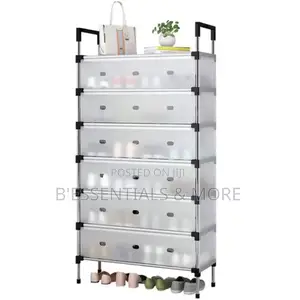 6 Layers Dust Proof Shoe Rack Organiser With Cover