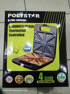 Polystar Sandwich Maker/Toaster (4 Slice)