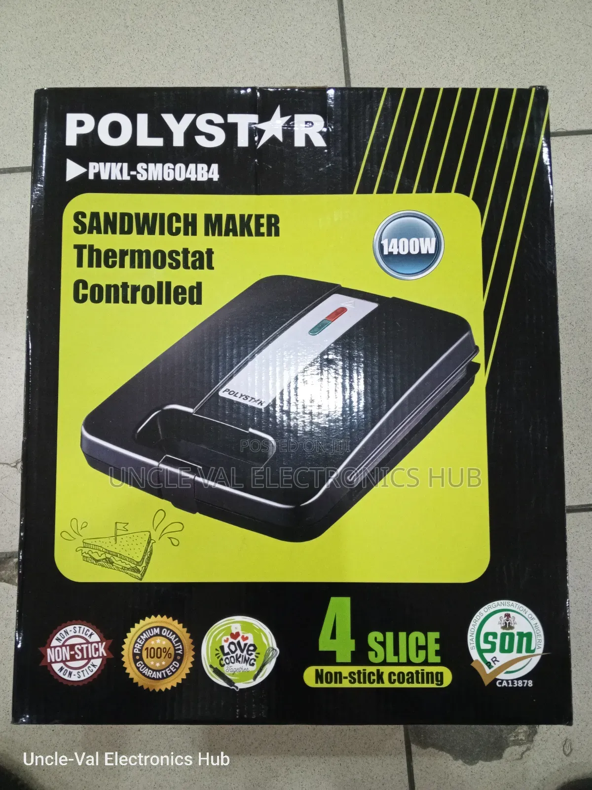 Polystar Sandwich Maker/Toaster (4 Slice)