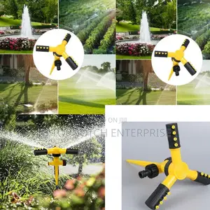 Rotating Adjustable 3-Nozzle 360-Degree Garden Sprinkler