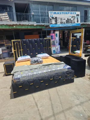 Padded Queen Six by Six Bed Stand