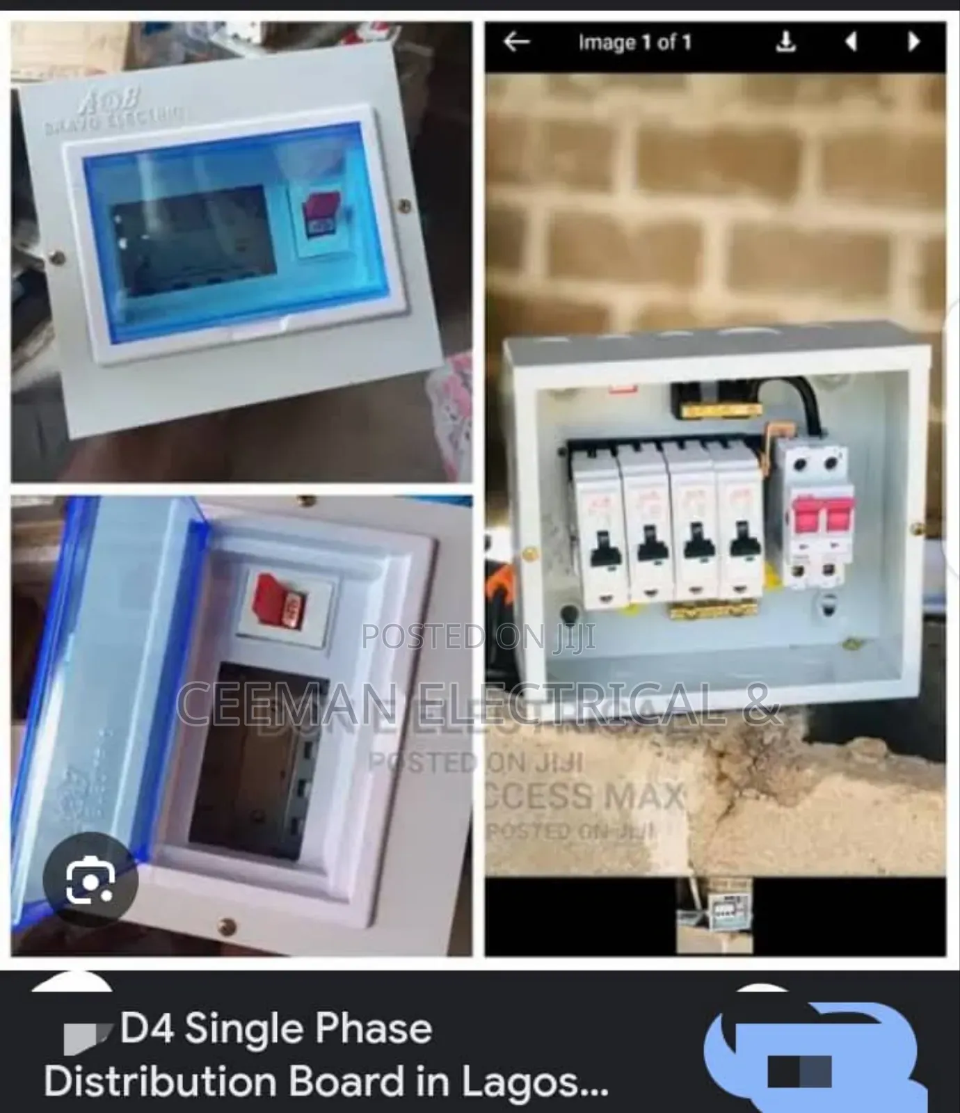 Ab D4 Single Phase Distribution Box