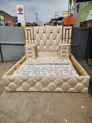 Classic Bed Stand With Its Side Drawers