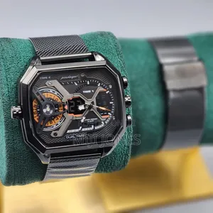 Poedagar Netchain Dual Time Sports Watch