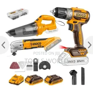 Ingco 3pcs 20v Cordless Combo Kit (Cosli240685)