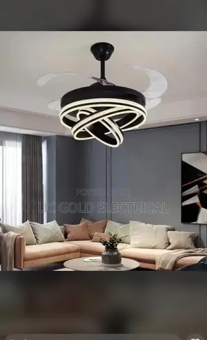 Modern 42'' Crystal Black Chandelier Ceiling Fans