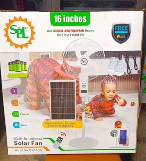 SPL 16 Inch Rechargeable Solar Fan