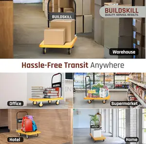 400 Kg Portable Plastic Folding Hand Platform Trolley