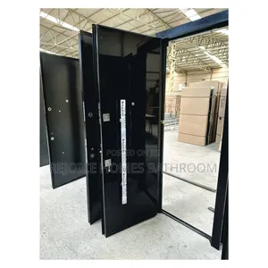 3ft by 7ft Black Modern Turkish Security Door
