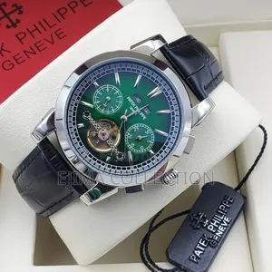 Automatic Leather Patek Philippe Watch for Men's