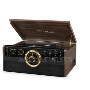 Empire 6-in-1 Bluetooth Record Player, 3-Speed Record Player