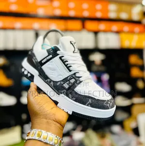 Unisex Lace Up Loius Vuitton Sneakers