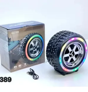 Mini RGB Led Wireless Bluetooth Speaker With Tyre Design