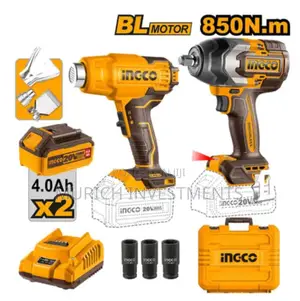 Ingco Cordless 20v Combo Kit (Impact Wrench + Heat Gun)