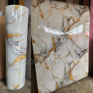 Gold Strip Marble Sticker Sheet for Interior Decoration