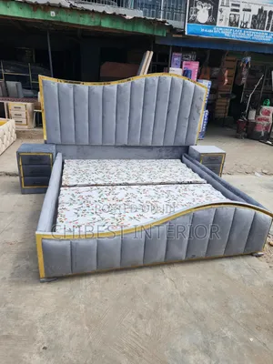 5ft Tall Six by Six Light Grey Bed Frame