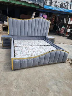 Quality 6by6 Bed Stand With Its Cupboards.