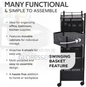 Multipurpose Storage Organiser Rack With Wheels
