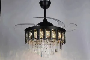 Crystal Chandelier Fan Light With Bluetooth