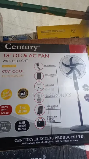18" Century Solar Dc Standing Fan