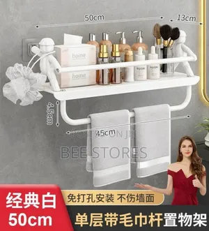 Figurine Wall Holder With Towel Holder