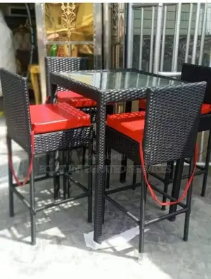 High Leg Bar Chairs and Table