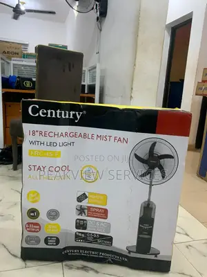 Stay Chill With Century FRC-45-F 18' Rechargeable Mist Fan