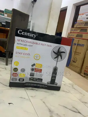 Go Misty! Century 18' Rechargeable Fan Cools With Ease
