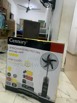 Long Battery Life + Mist Power - Century 18 Rechargeable Fan