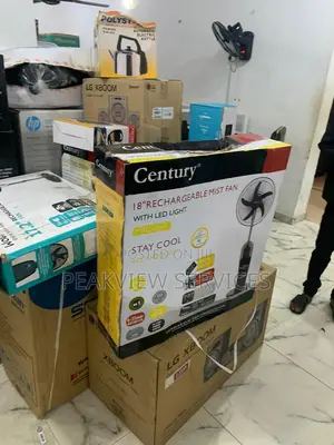 Stay Charged, Stay Cool - Century 18' Rechargeable Mist Fan