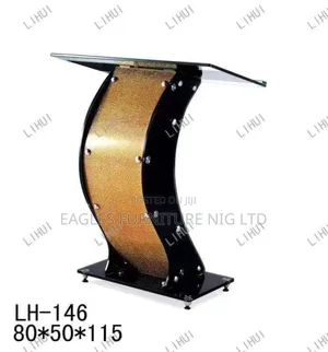 Quality Golden Curve Glass Church Pulpit