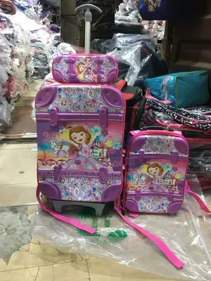 Children Trolly School Bag and Lunch Bag