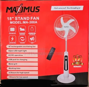 18" Maximus Rechargeable Fan