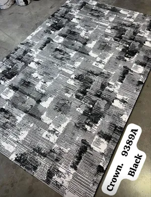 5x7 Area Rug Black and White.