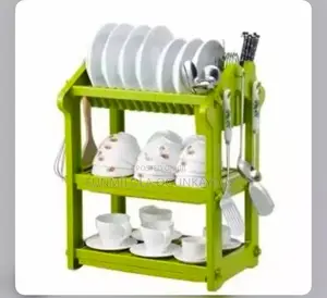 3 Layers Plate Rack Colors Green,Blue Red