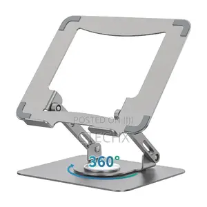 Soundance Laptop Stand With 360° Rotating Base - Silver Grey