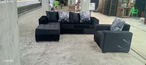 L Shaped Sofa Sets With Flower Designed Pillows for Homes
