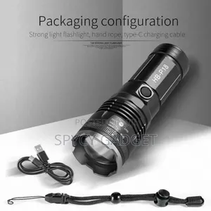 High Power Laser Flashlight Telescopic Zoom for Camping