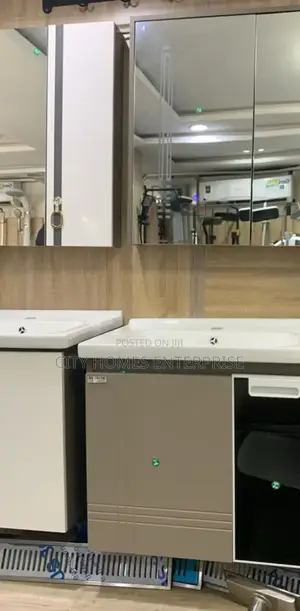 Modern Standard Cabinet Set and Glass