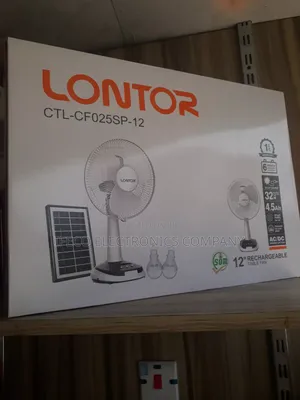 Lontor Solar Rechargeable Table Fan