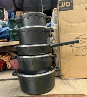 5set Granite Pot Set With Frypan (Black Colour)